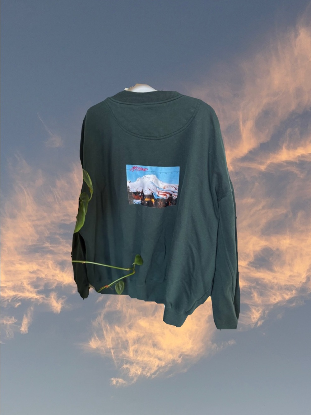 Vintage Mt. Hood Zip-Up Crewneck Sweatshirt